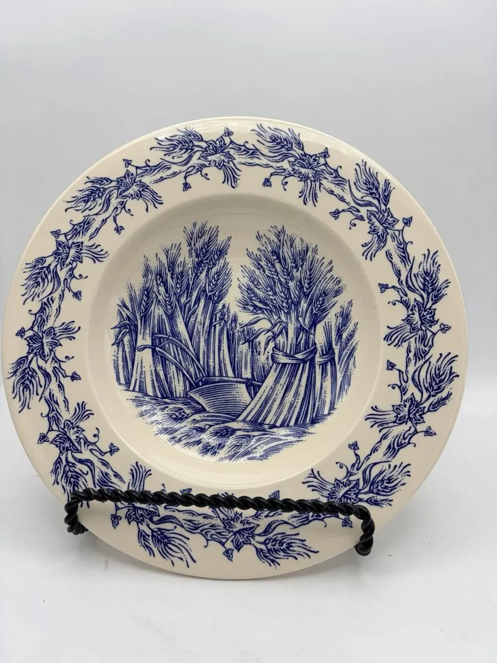 One WILLIAMS SONOMA Blue Harvest Rimmed Bowls England EUC